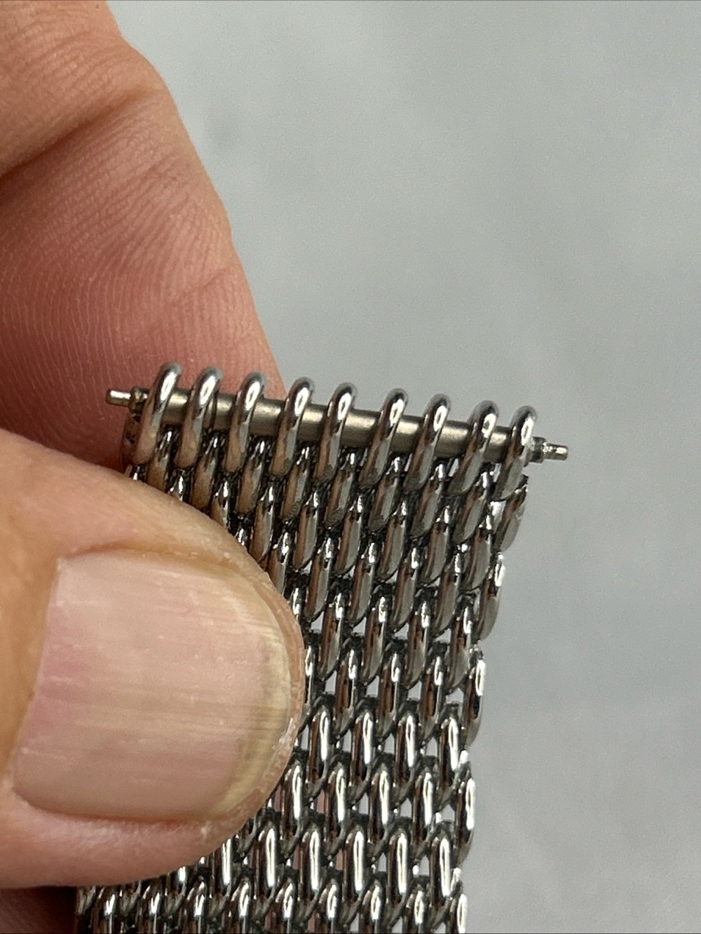 Stainless Steel Mesh watch band Bracelet - Silver 20mm - Picture 8 of 13
